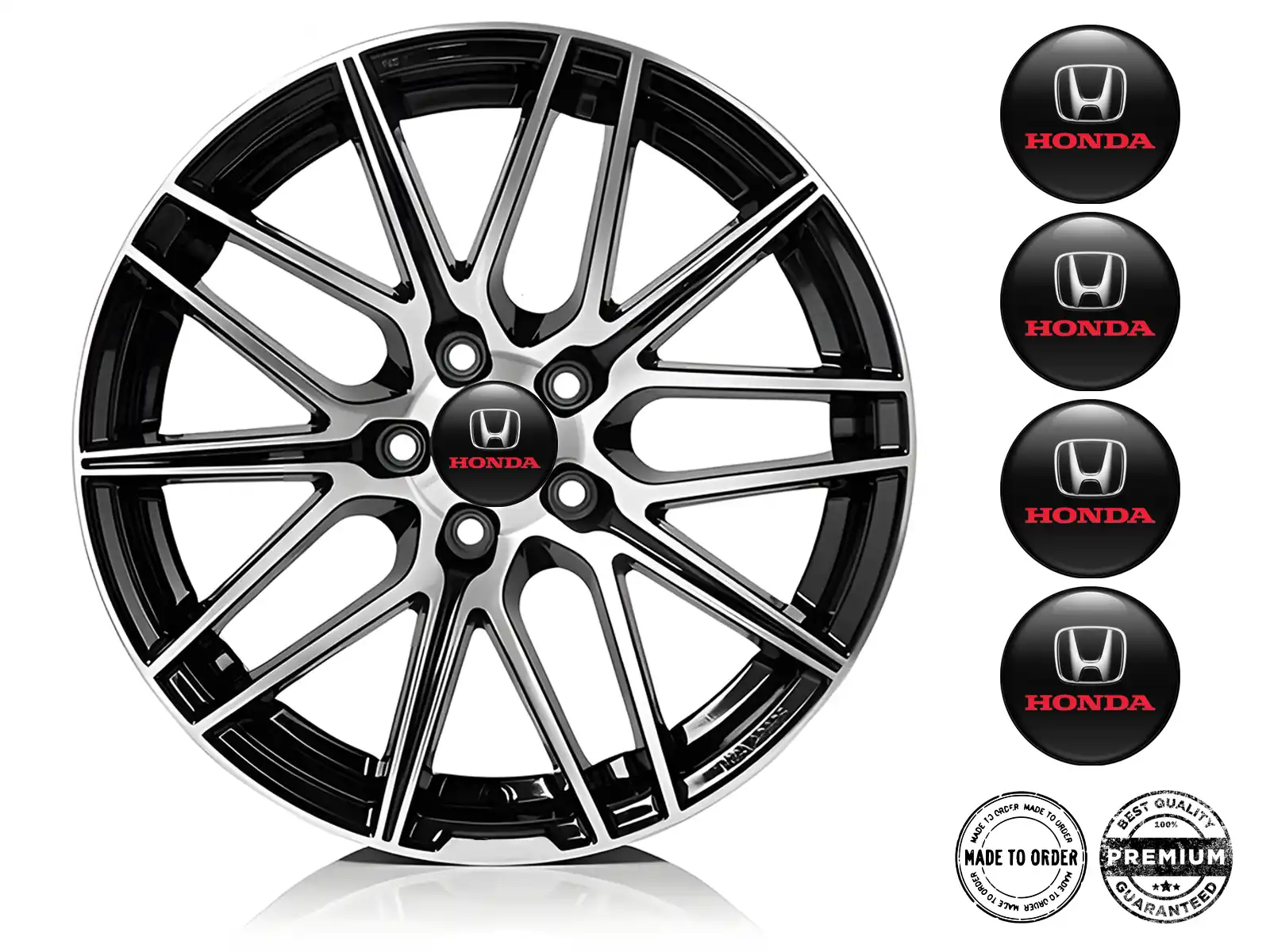 Honda Gewölbte Aufkleber Edition Individuelle Felgenaufkleber